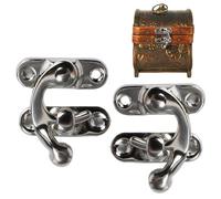 Antique Style Tin Box Latch Lock, 2 pièces Brass Swing Arm Hook | Retro Vintage Mini Lock With Screws | Jewelry Box Toolbox Suitcase Chest Closure Hinge Accessory