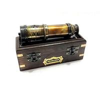 Antique Télescope de Londres en Cuir Vintage en Cuir de Style Maritime et Maritime avec Lunette Longue portée de Pirate