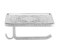 Antique Vintage Brass Toilet Paper Holder Wall Mounted Bathroom Phone Shelf Brass Construction Chrome Antique Golden Rose Golden Color 18.3cm x 10cm x 2cm (Couleur plaquée)