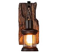 Antique Vintage Style Industriel Mur Lumières Rustique En Bois Applique Murale E27 Prise Éclairage Murale Pour Restaurant, Allée, Couloir, Entrée, Bar, Café, Ombre Fait De Métal Et De Verre,1*E27