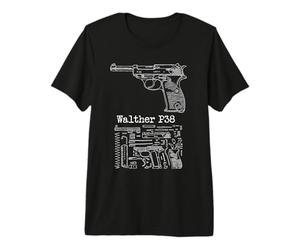 Antique Vintage WWII Walther P38 pour collectionneur d'armes T-Shirt Haut de Gamme