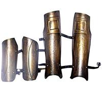 ANTIQUECOLLECTION Armure médiévale 300 Grec Spartan King Leonidas Armure bras et jambes ensemble finition noire