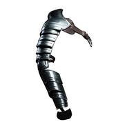 ANTIQUECOLLECTION Pauldron Spartacus Médiéval Manchon en métal Manchon d'épaule armure gladiateur GN Argent, Argent, M