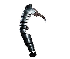ANTIQUECOLLECTION Pauldron Spartacus Médiéval Manchon en métal Manchon d'épaule armure gladiateur GN Argent, Argent, M