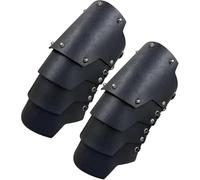 ANTIQUEMEDIEVAL Brassards médiévaux en cuir 4 couches de protection pour mercenaires du Moyen-Âge, armure de chevalier, archer - Noir