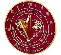 ANTIQUEMEDIEVAL Cadran solaire 40e anniversaire de mariage rubis 2026