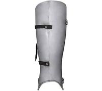 ANTIQUEMEDIEVAL Milanese Greaves Battle Ready Leg Guard Knight Armour Historical Reconactment Silver