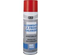 GEB Galvanisation à froid GALVAGEB brillant, protection argentée anti-rouille – Aérosol 650 ml