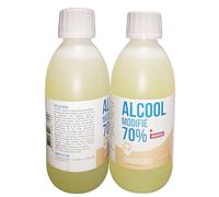 Antiseptique Alcool 70% Volume (1 x 250 ml), Alcool modifié pour désinfection cutanée, Solution désinfectante pour petites plaies superficielles