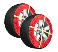 Antislip Snow Socks for Tires 2Pcs Automotive Tire Chains Grip Snow Chain Alternative Traction Device for Cars Auto RVs SUVs(HY058)