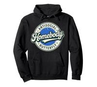 Antisocial Hommes Femmes Introverti Homebody Antisocial Papillon Sweat à Capuche