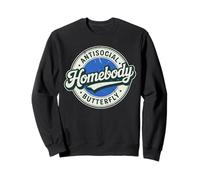 Antisocial Hommes Femmes Introverti Homebody Antisocial Papillon Sweatshirt