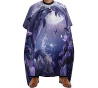 antistatique Cape de Barbier, Joli imprimé de dauphin violet, Capes de Salon de Coiffure universelle Cape de Cheveux pour Hommes Adultes Adolescents