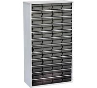 antistatique (ESD) raaco 1248-01 Casier ESD (L x l x H) 306 x 150 x 552 mm Nombre de compartiments: 48 câble de terre inclus