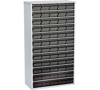 antistatique (ESD) raaco 1260-00 Casier ESD (L x l x H) 306 x 150 x 552 mm Nombre de compartiments: 60 câble de terre inclus Contenu 1 pc(s)