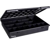 antistatique (ESD) raaco ESD Assorter 4-15 Mallette de rangement (L x l x H) 260 x 338 x 57 mm Nombre de compartiments: 15 séparations fixes Contenu 1 pc(s)