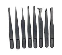 Antistatique Précision Bricolage Artisanat Pince À Main Aiguille Nez Pointu Incurvé Plat Pointe Pince À Épiler Ensemble Nail Art Bricolage Outils De Cueillette Craft Tweezers