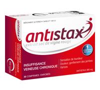 Antistax 360mg Insuffisance Veineuse Chronique Jambes Lourdes Vigne Rouge 30 Comprimés