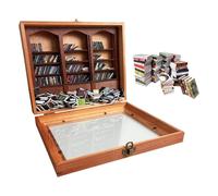 Antistress Bibliothèque En Bois,200 Livres Jouet Miniature Artisanal,Décoration De Mini Bibliothèque - Pour Amis Collègues Anniversaire Noël Nouvel An Mariage De Table D'intérieur