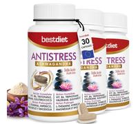 Antistress Double Action 30 Comprimés (Lot de 3) - À base d'ashwagandha, de L-théanine, de magnésium, de tryptophane et de vitamine B6 - Technologie bicouche à libération immédiate - Bestdiet