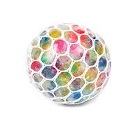 Antistress Simple Squeeze Ball LED Mesh Sensory Fidget Glowing Toy Colorful Beads Reliever Toys for Decompression Stress Relief Balls for Kids Anxiety