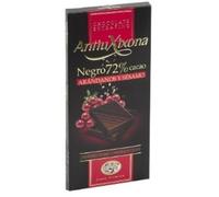 Antiu Xixona Chocolat Noir 72% Cacao aux Canneberges, Pack de 2 Tablettes de 100g