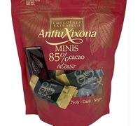 AntiuXixona Minis Chocolat Noir 85% Cacao Intenso, Mini Tablettes, Pack de 2 Boîtes de 200g
