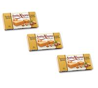 AntiuXixona - Pack comprend 3 Turron de Jijona Etiquete Blanche, Nougat mou d'Amande - Qualité Supérieure - 200gr (Sans Gluten) - (Touron)Produit Espagnol / Nougat Espagnol