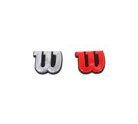Wilson Anti-Vibrateurs avec Logo pour Raquette, Pro Feel, Lot de 2, Rouge/Argenté, WRZ537600