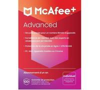 Antivirus McAfee+ Advanced Individuel 2026 - Appareils illimités - 1 An - Version Téléchargement