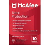 Antivirus - McAfee Total Protection 2025 - (10 Appareils - 1 An) - Version Téléchargement