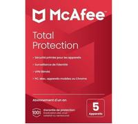 Antivirus - McAfee Total Protection - 5 Appareils - 1 An - Version Téléchargement