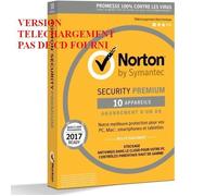 Antivirus - Norton - Security 2021 Premium - 10 appareils - 1 an - Licence ESD