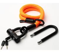 Antivol à arceau Texlock avec câble textile Eyelet 100cm U/X -lock acid / orange