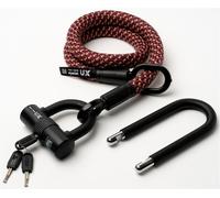 Antivol à arceau Texlock avec câble textile Eyelet 100cm U/X -lock chateau / rouge