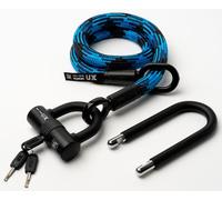 Antivol à arceau Texlock avec câble textile Eyelet 100cm U/X -lock morpho / bleu