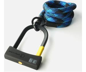 Antivol à arceau Texlock avec câble textile Eyelet D-lock morpho / bleu 160 cm