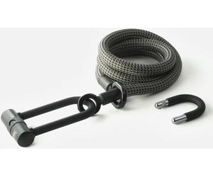 Antivol à arceau Texlock avec câble textile Eyelet U/X -lock electric / gris 160 cm