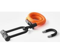 Antivol à arceau Texlock avec câble textile Eyelet U/X -lock S - 80cm acid / orange