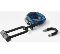 Antivol à arceau Texlock avec câble textile Eyelet U/X -lock S - 80cm morpho / bleu