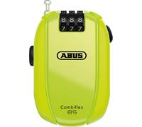 Antivol à câble ABUS Combiflex - Antivol pour sécuriser les skis, le casque, la poussette et les bagages - Break 85 - 85 cm de long - 1,5 mm d'épaisseur - avec code chiffré - Jaune fluo
