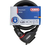 Antivol à câble ABUS PHANTOM 8950/180 KF - Kit d'antivols pour vélo avec support KF pour le boulon de serrage de la selle du vélo - 12/15 mm - Niveau de sécurité ABUS 5 - Noir
