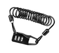 Antivol à Câble pour Vélo à Code, Portable, Acier Noir | Alliage de Zinc, Usage Quotidien le Vol Léger, pour Casiers, Casques et Scooters en Ville