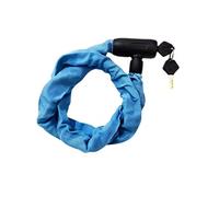 Antivol à Câble Renforcé 120cm avec Tête en Métal pour Vélo et Moto Bleu