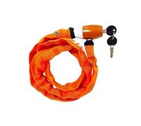 Antivol à Câble Renforcé 120cm avec Tête en Métal pour Vélo et Moto Orange