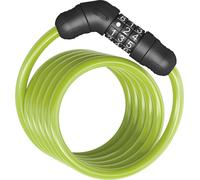 Antivol à câble spiralé ABUS Star 4508C/150 - Antivol à combinaison en câble spiralé de 8 mm - Niveau de sécurité ABUS 2 - Vert
