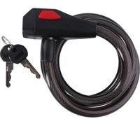 Antivol à câble spiralé avec 2 clés | Antivol de sécurité 150cm | pour sécuriser les vélos, remorques, cyclomoteurs, scooters | Câble spiralé de 12mm avec gaine plastique