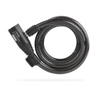 Antivol à câble spiralé pour vélo, 120 cm, noir