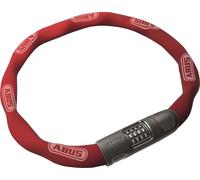 Antivol à chaîne ABUS 8808C - serrure à combinaison stable en acier spécialement durci - chiffres bien lisibles avec cache - niveau de sécurité ABUS 9 - 85 cm - rouge
