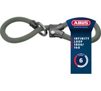 Antivol à chaîne ABUS Infinity Loop 1806 - antivol flexible avec 2 boucles de longueur réglable pour sécuriser plusieurs pièces de vélo, vélos ou autres objets en même temps - longueur 140 cm